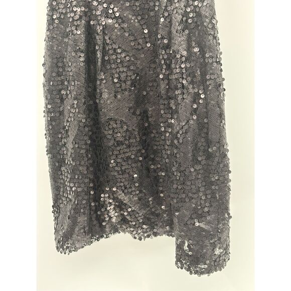 BCBG Maxazria Sequin Dress Carole Strapless Women 0 Petite Black Short Party - Picture 5 of 11